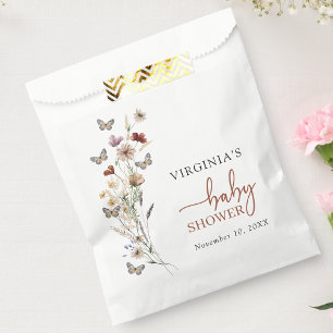 Terracotta Boho Wildflower Baby Shower Favour Bags