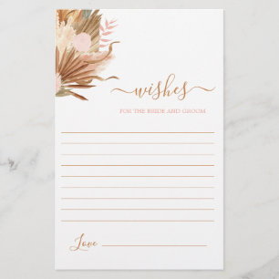 Terracotta Boho Wishes for the Bride card