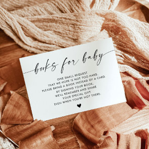 Terracotta Books for Baby Insert   Gender Neutral Invitation