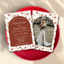 terracotta botanical boho arch photo wedding