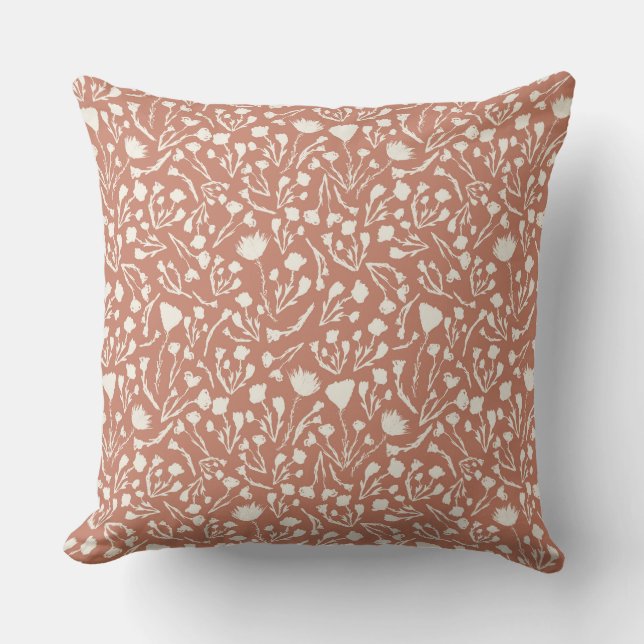 Terracotta Botanical for Natural Home Cushion (Front)