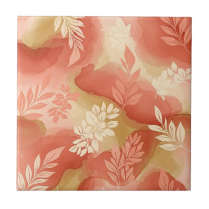Terracotta Botanical - Warm Earthy Floral Tile