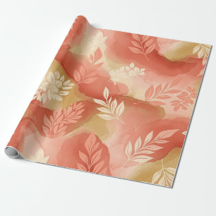 Terracotta Botanical - Warm Earthy Floral Wrapping Paper
