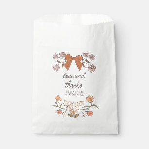 Terracotta Bows and Blossoms Boho Wedding Favour Bags