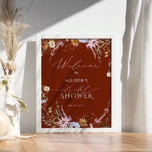 Terracotta Bridal Shower Welcome Poster
