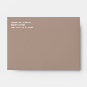 Terracotta Brown Simple Minimalist Coloured Envelope