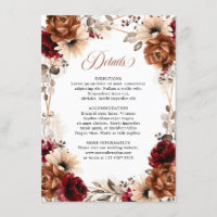 Terracotta Burgundy Mauve Floral Geometric Wedding