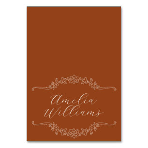 Terracotta Burnt Orang Boho Wedding Place Cards
