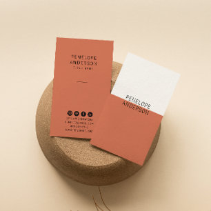 Terracotta Burnt Orange Minimalist Modern Boho Business Card