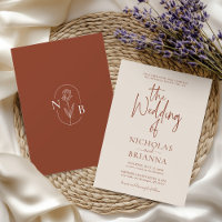 Terracotta Burnt Orange Modern Boho Wedding