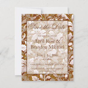 Terracotta Burnt Orange Modern botanical Boho Save The Date