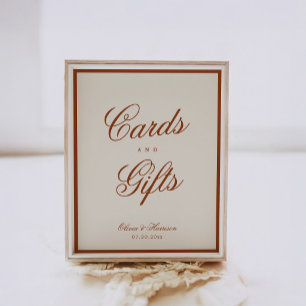 Terracotta Burnt Orange Old Money Cards and Gifts Poster