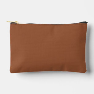 Terracotta Burnt Orange Solid Colour Accessory Pouch