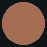 Terracotta Burnt Orange Solid Colour  Classic Round Sticker<br><div class="desc">Terracotta Burnt Orange Solid Colour. Modern Colour.</div>