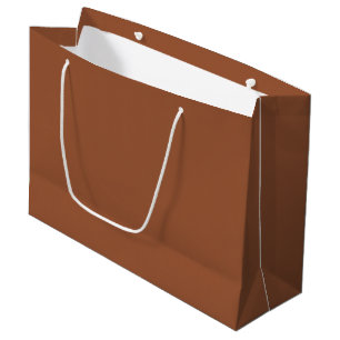 Terracotta Burnt Orange Solid Colour Large Gift Bag