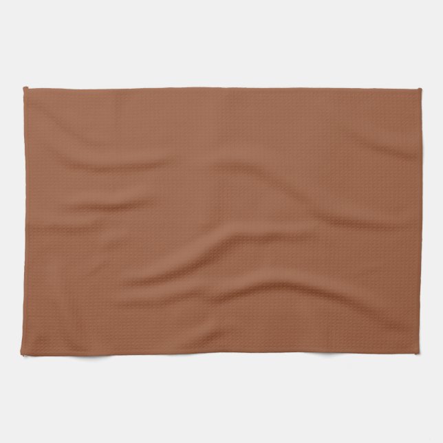 Terracotta Burnt Orange Solid Colour  Tea Towel (Horizontal)