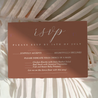 Terracotta Burt Orange rsvp card