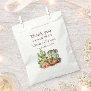 Terracotta Cactus Arizona Cowgirl Bridal Shower Favour Bags