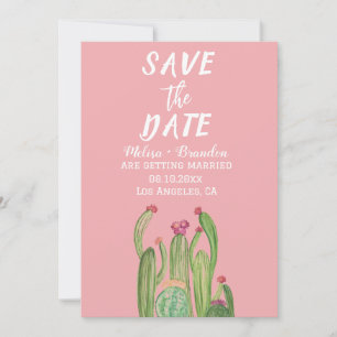 Terracotta Cactus Desert Arizona Rustic Wedding  Invitation