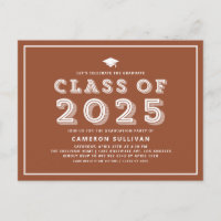 Terracotta Cap Class of 2024 Retro Graduation