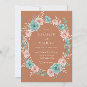 Terracotta Captivating Autumn Wedding Invitation