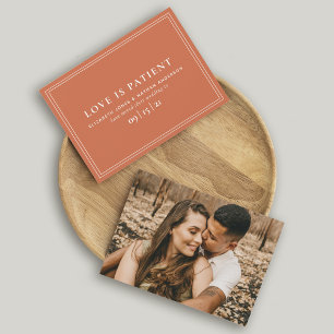 Terracotta Change of Date Wedding Postponement Save The Date