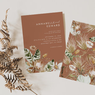 Terracotta chic bohemian botanical modern elegant