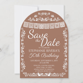 Terracotta Cielito Lindo Save the Date Birthday Invitation