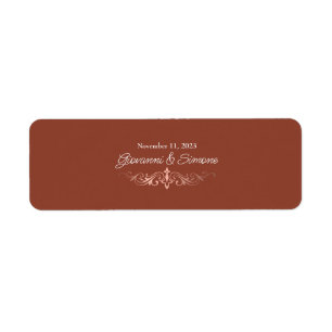 Terracotta Cigar Band Faux Rose Gold Labels