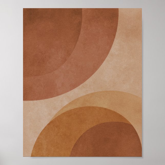 Terracotta Circles - Minimalist Geometric Poster (Front)