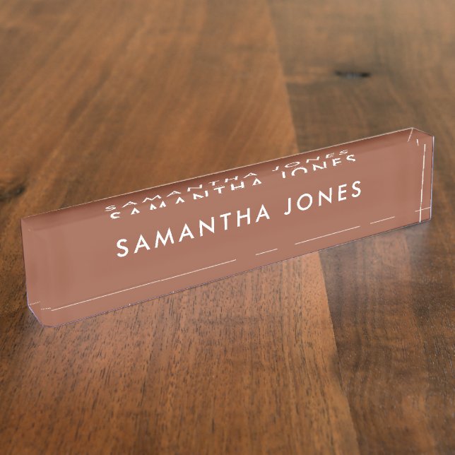 Terracotta Classic Personalised Nameplate (Side)