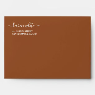 Terracotta Colour Wedding Envelope