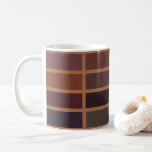 Terracotta Colourful Stripes Rust Modern Coffee Mug