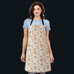Terracotta Coquette Bows Hearts Girly Apron<br><div class="desc">Whimsical and coquette apron featuring hand drawn illustration of terracotta bows and hearts.</div>