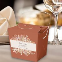 Terracotta Cream Foliage Duet Botanical  Thank You