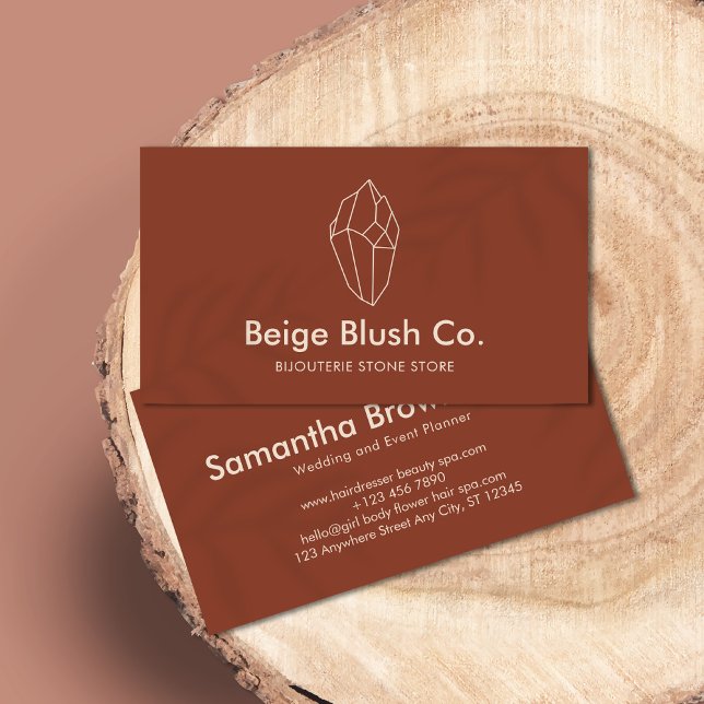 Terracotta Crystal Gem Business Card (Creator Uploaded)