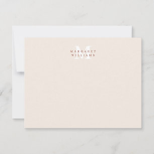 Terracotta Custom Coloured Monogram Name Card