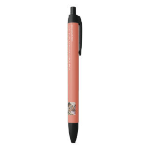Terracotta Custom Logo Photo & Name Black Ink Pen