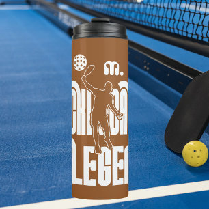 Terracotta Custom Monogram Pickleball Legend Thermal Tumbler