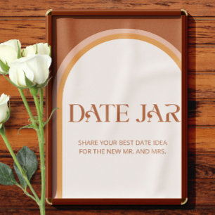 Terracotta date night ideas. Date jar bridal Game Poster