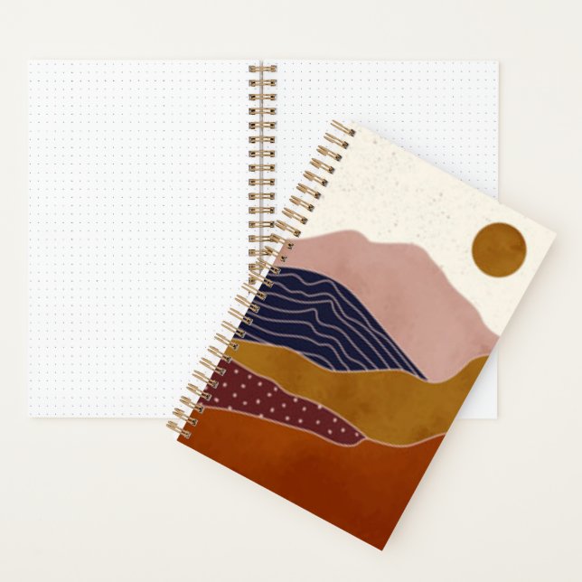 Terracotta Desert Sun | Abstract Notebook (Inside)