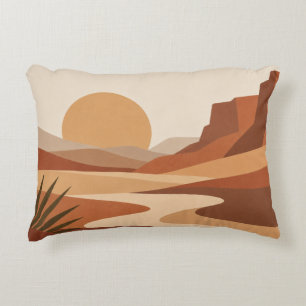 Terracotta Desert Sunset Decorative Cushion