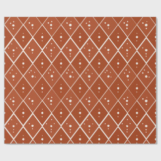 Terracotta Diamond Modern Scandinavian Minimalist  Wrapping Paper