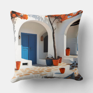 Terracotta Dreams in Greece Cushion