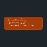 Terracotta Earth Tones Return Address Labels<br><div class="desc">Terracotta Earth Tones Return Address Labels. These add a modern touch and calligraphy element to every use.</div>