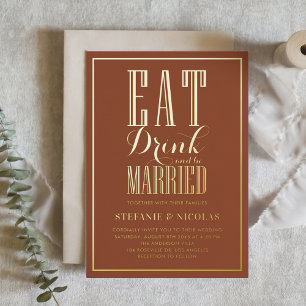 Terracotta Eat, Drink and be Married Wedding