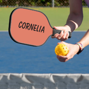 Terracotta Elegant Name   Trendy Minimalist Pickleball Paddle