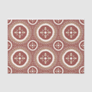 Terracotta Elegant Ornamental Floral Tissue Paper