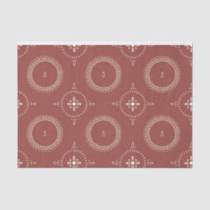 Terracotta Elegant Ornamental Floral Tissue Paper