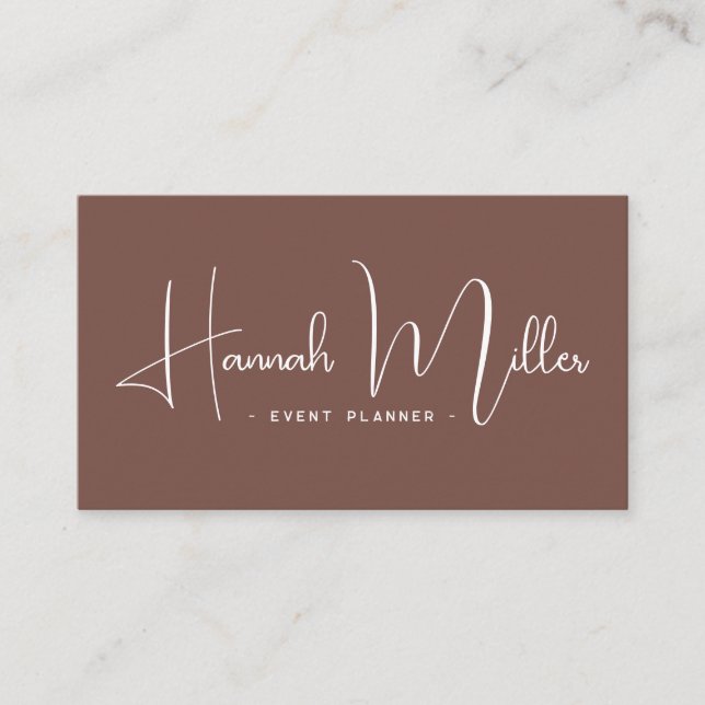 Terracotta Elegant QR Code Planner Card (Front)